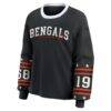 Cincinnati Bengals WEAR by Erin Andrews Women's Sport Long-Sleeve T-Shirt - Black - Side View