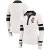 Cincinnati Bengals WEAR by Erin Andrews Women's Ribbed Henley Polo Sweater - White - Front View