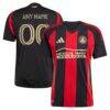 Atlanta United FC adidas 2025 The Connector Replica Custom Jersey - Black - Front View