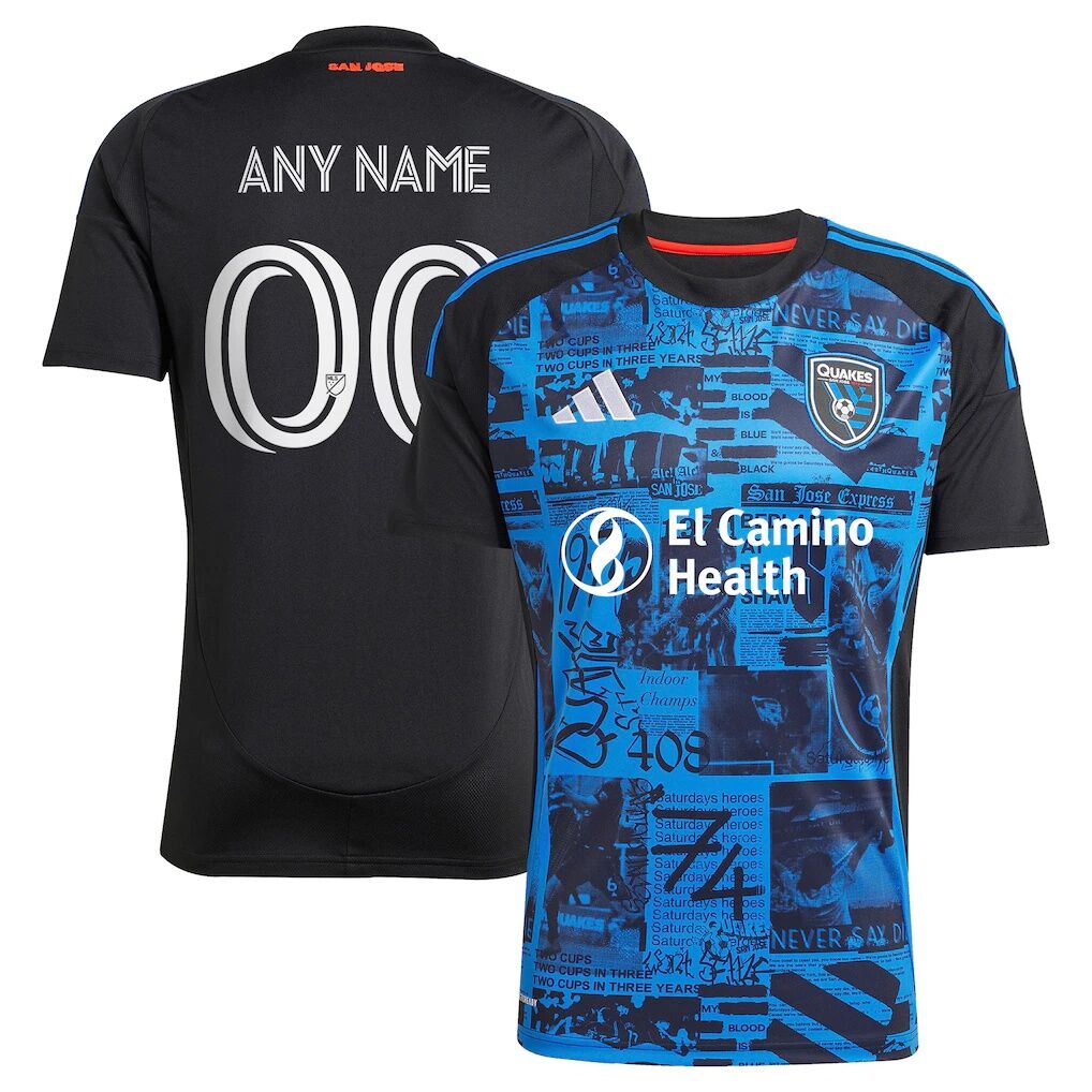 San Jose Earthquakes adidas 2025 Headliner Replica Custom Jersey