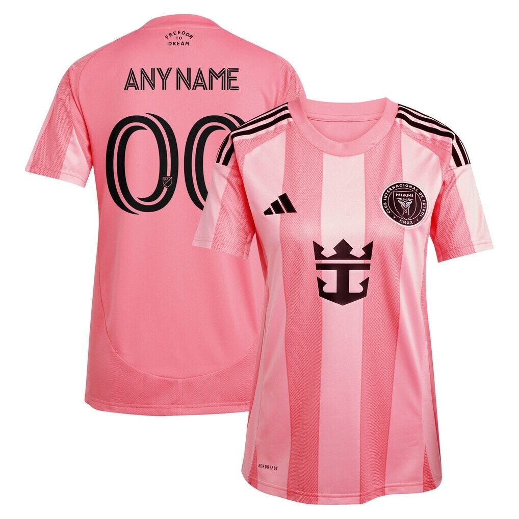 Inter Miami CF adidas Women's 2025 Euforia Replica Custom Jersey - Light Pink