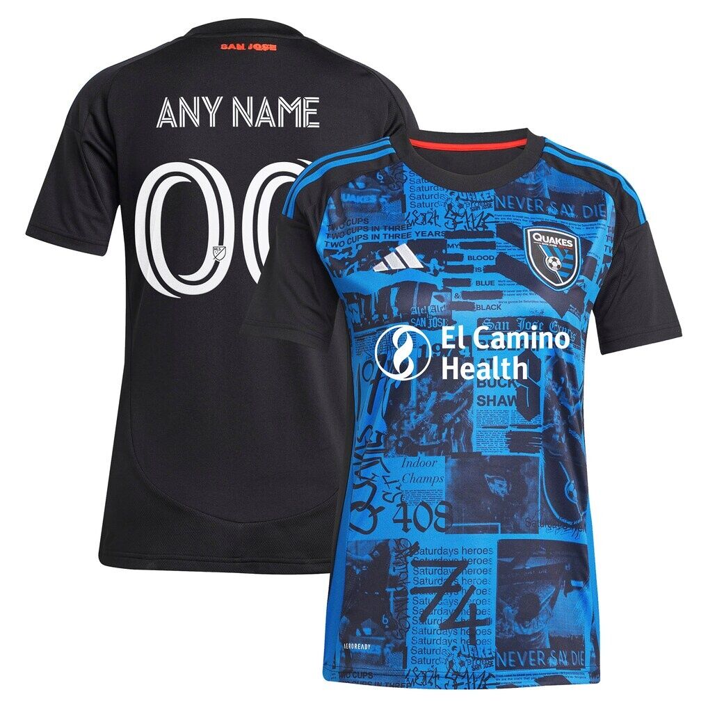 San Jose Earthquakes adidas Women's 2025 Headliner Replica Custom Jersey