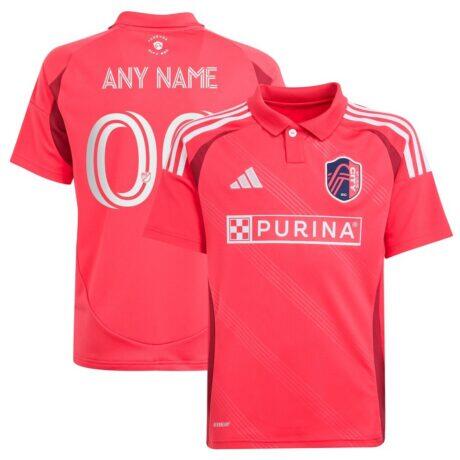 St. Louis City SC adidas Youth 2025 Forever CITY Red Replica Custom Jersey - Red - Front View