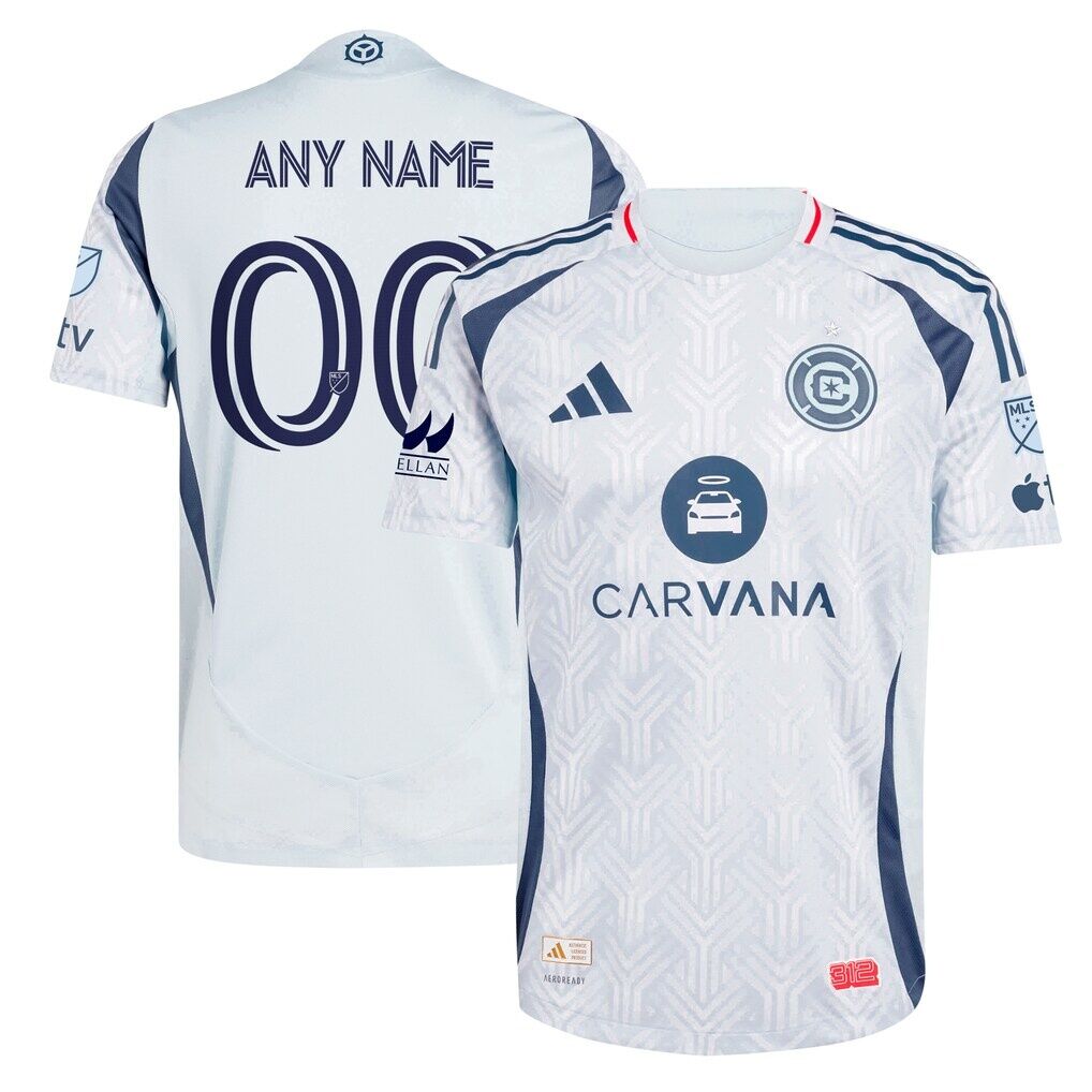 Chicago Fire adidas 2025 The Municipal Kit Authentic Custom Jersey - Light Blue