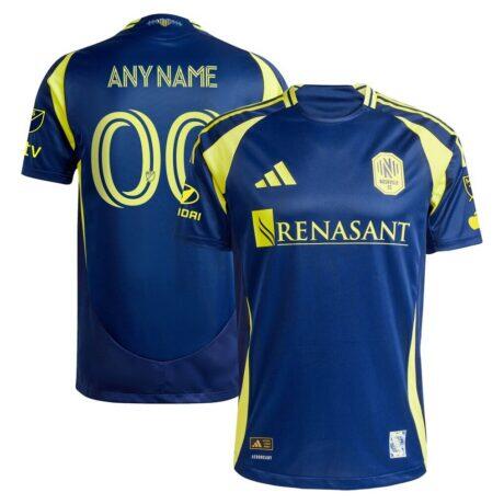 Nashville SC adidas 2025 The Heart Of Nashville Kit Authentic Custom Jersey - Navy - Front View