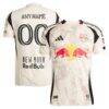 New York Red Bulls adidas 2025 Stone Kit Authentic Custom Jersey - - Front View