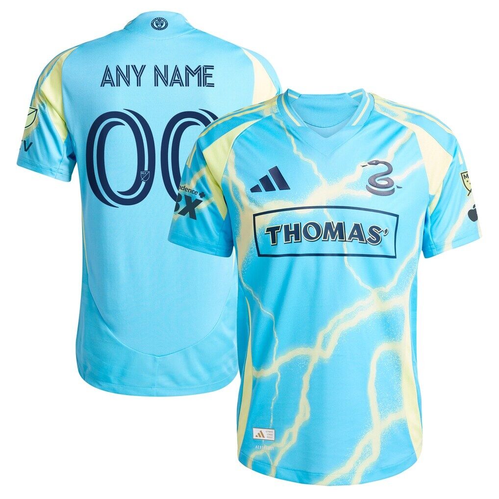 Philadelphia Union adidas 2025 The Voltage Kit Authentic Custom Jersey