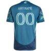 Seattle Sounders FC adidas 2025 The Salish Sea Kit Authentic Custom Jersey - Blue - Detail View