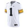 #1 Iowa Hawkeyes Nike Game Jersey - White - Side View