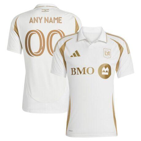 LAFC adidas 2025 Secondary Replica Custom Jersey - White - Front View