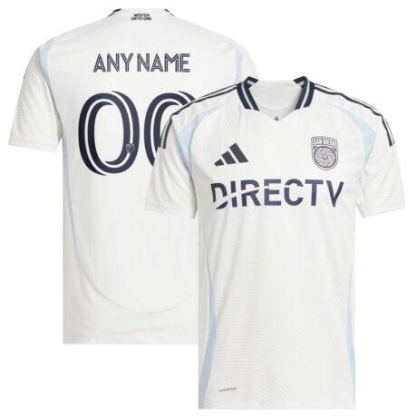 San Diego FC adidas 2025 Woven Into One Replica Custom Jersey - White - Front View