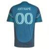Seattle Sounders FC adidas 2025 The Salish Sea Kit Replica Custom Jersey - Blue - Detail View