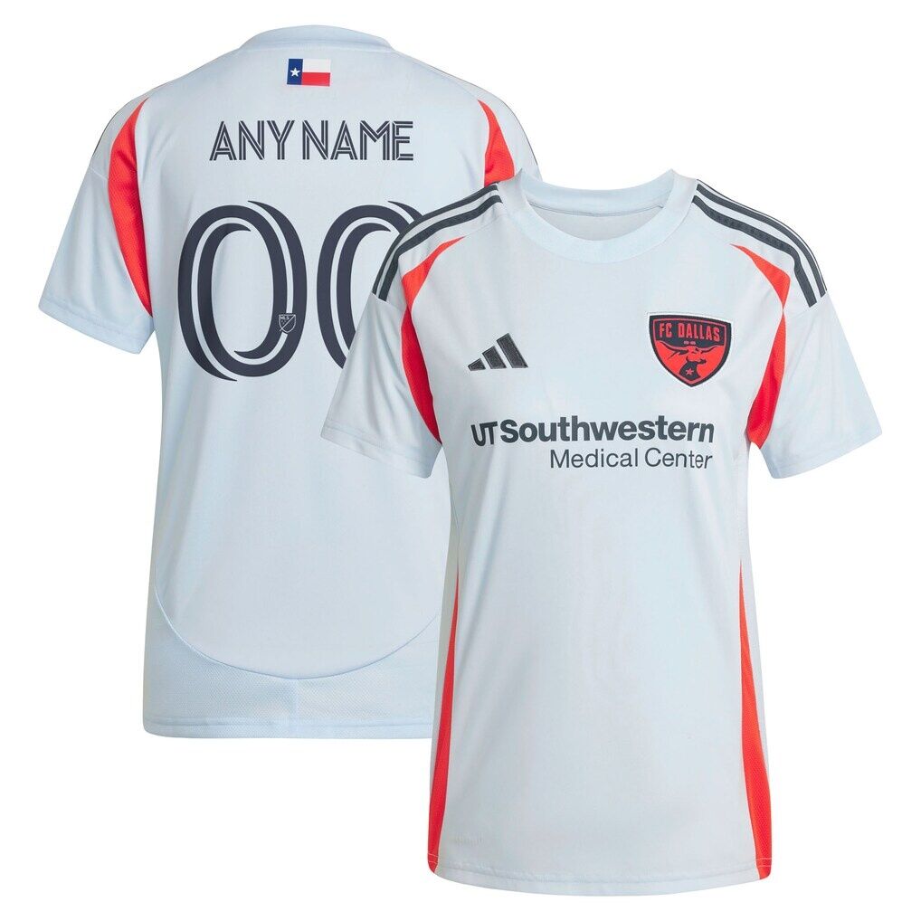 FC Dallas adidas Women's 2025 The Inferno Kit Replica Custom Jersey - Light Blue