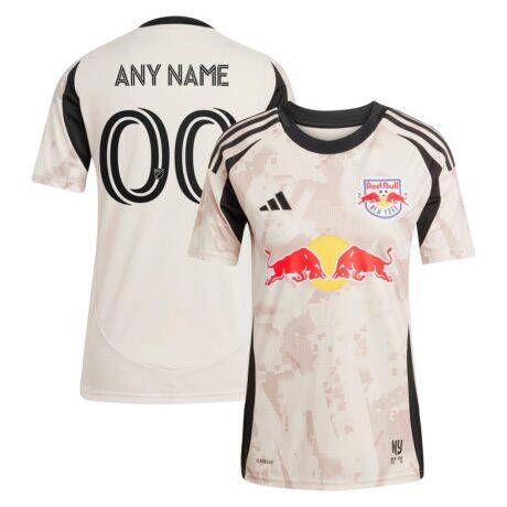 New York Red Bulls adidas Women's 2025 Stone Kit Replica Custom Jersey - - Front View