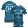Seattle Sounders FC adidas Women's 2025 The Salish Sea Kit Replica Custom Jersey - Blue - Front View