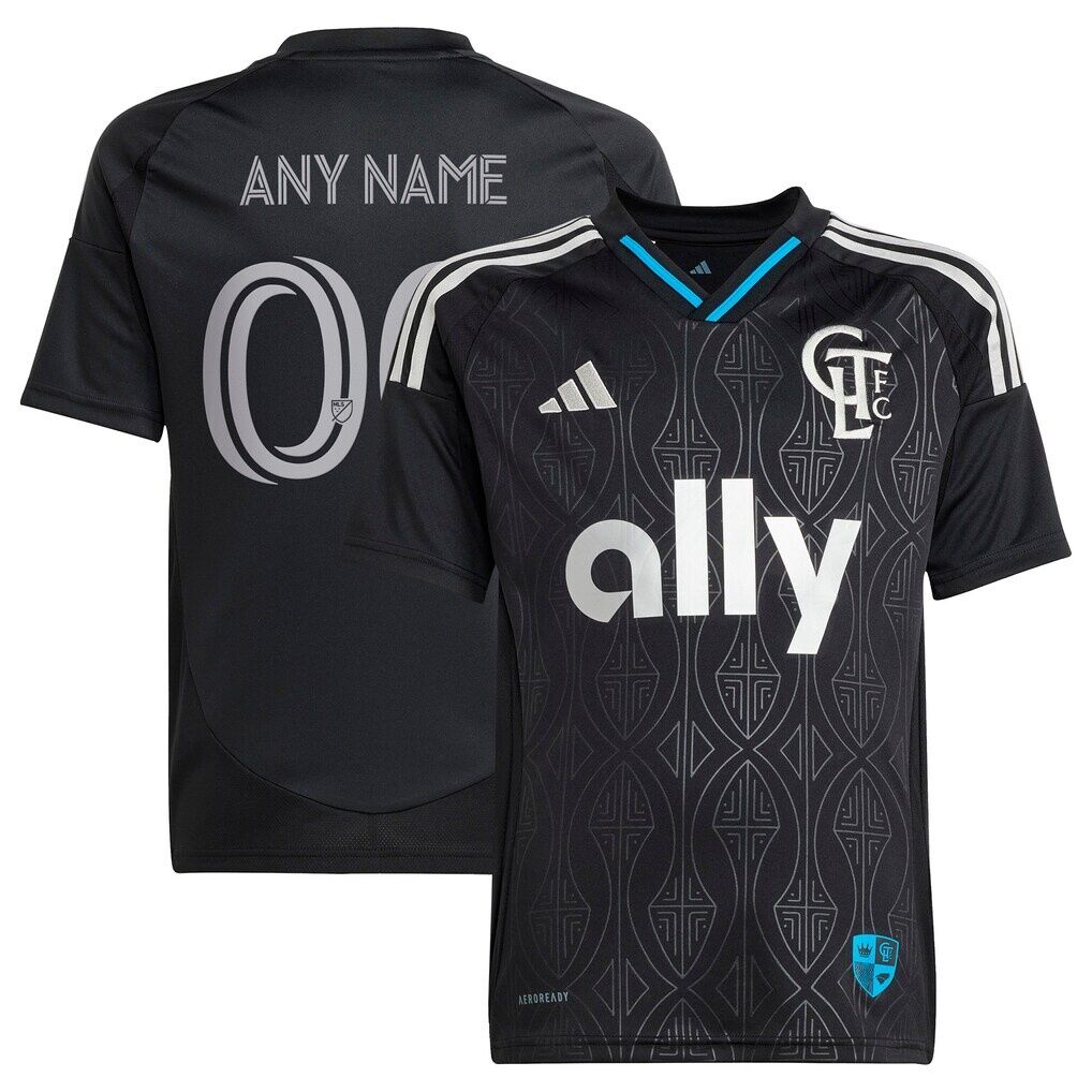 Charlotte FC adidas Youth 2025 Fortress Kit Replica Custom Jersey