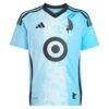 Minnesota United FC adidas Youth 2025 CONVERGENCE Replica Custom Jersey - Blue - Side View