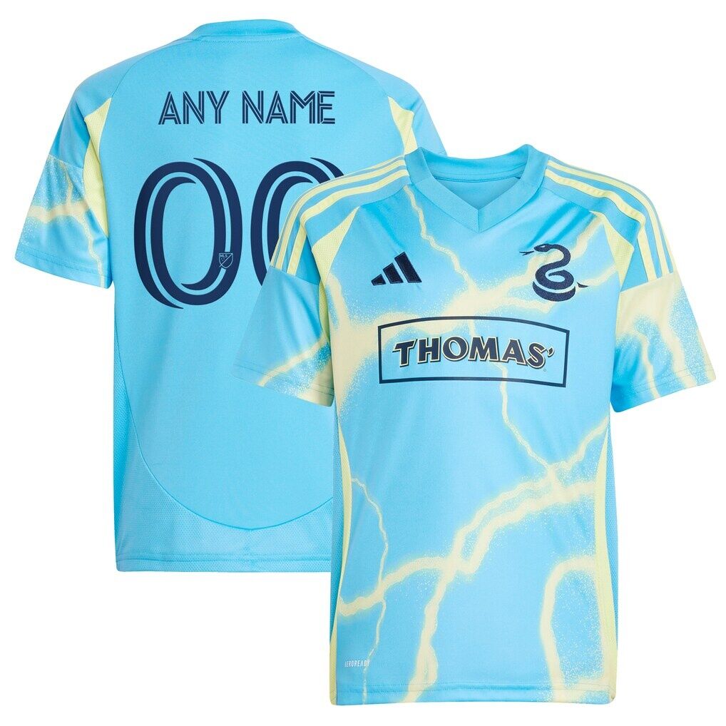 Philadelphia Union adidas Youth 2025 The Voltage Kit Replica Custom Jersey