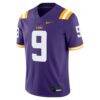 Joe Burrow LSU Tigers Nike "Burreaux" Nameplate Home Game Football Jersey - Purple - Side View