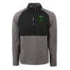 Austin FC Cutter & Buck Adapt Eco Knit Hybrid Recycled Raglan Quarter-Zip Top - Heather Black - Side View