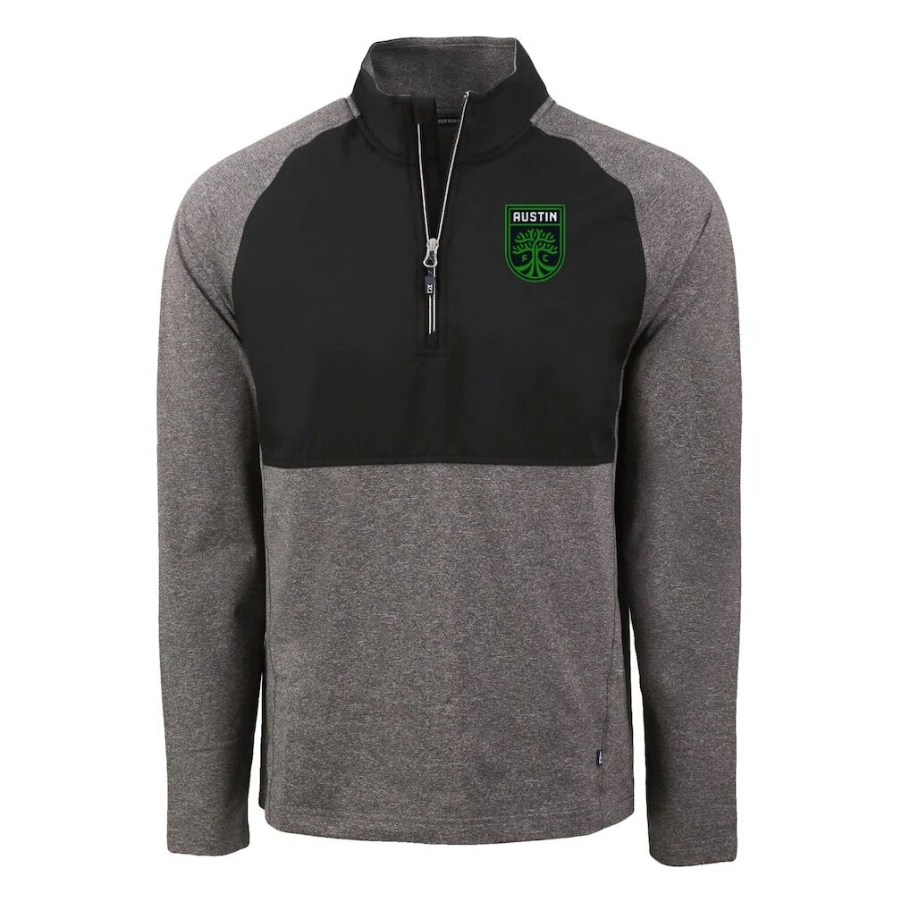Austin FC Cutter & Buck Adapt Eco Knit Hybrid Recycled Raglan Quarter-Zip Top