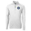 Charlotte FC Cutter & Buck Adapt Eco Knit Stretch Recycled Raglan Quarter-Zip Pullover Top - White - Side View