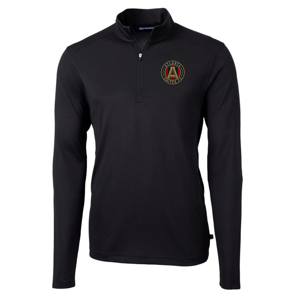 Atlanta United FC Cutter & Buck Virtue Eco Pique Recycled Quarter-Zip Pullover Top