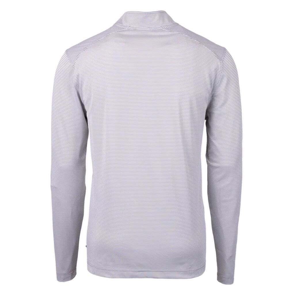 Atlanta United FC Cutter & Buck Virtue Eco Pique Micro Stripe Recycled Quarter-Zip Pullover Top