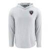 D.C. United Cutter & Buck Coastline Epic Comfort Eco Recycled Long Sleeve Hoodie T-Shirt - Gray - Side View