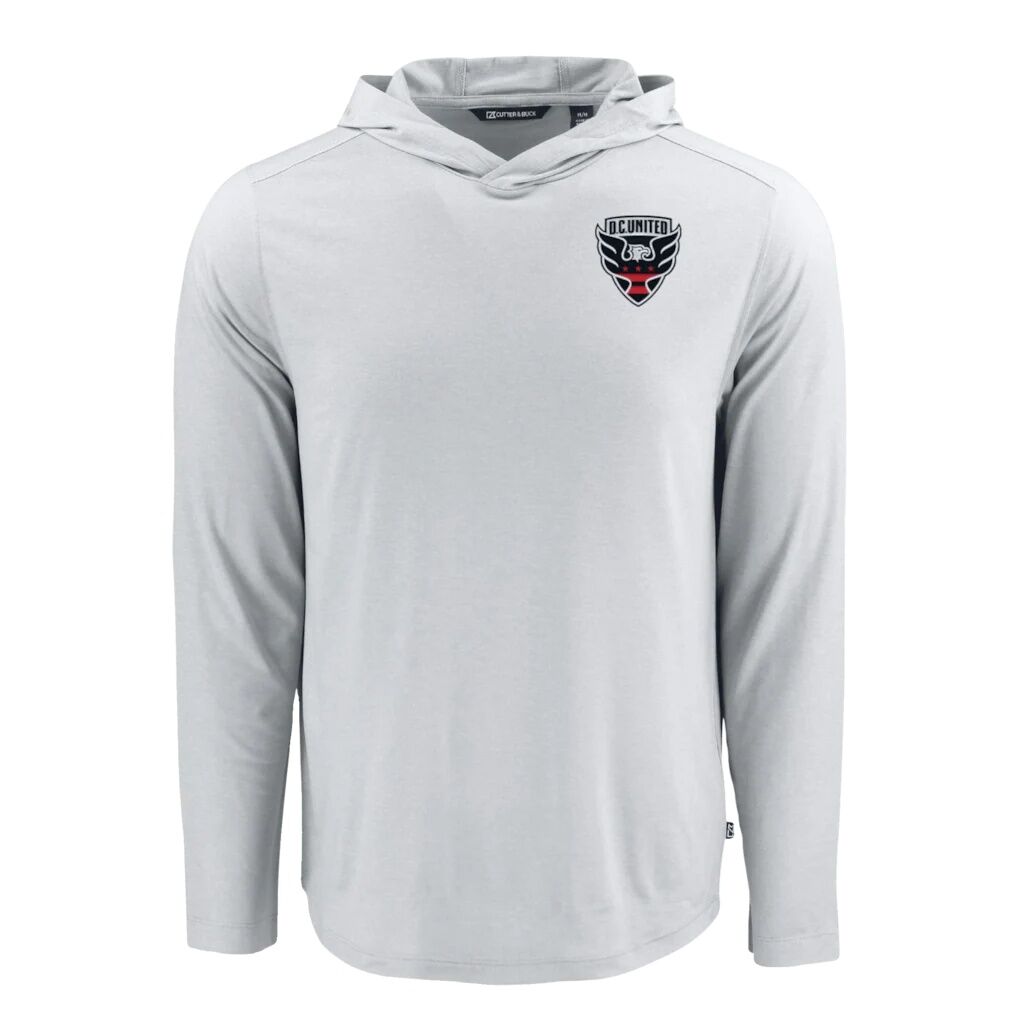 D.C. United Cutter & Buck Coastline Epic Comfort Eco Recycled Long Sleeve Hoodie T-Shirt