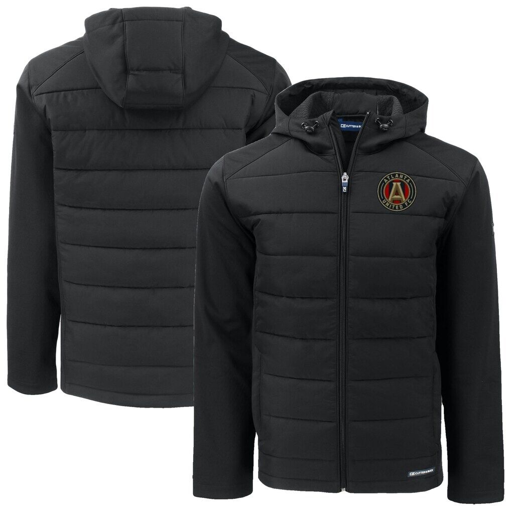 Atlanta United FC Cutter & Buck Evoke Hybrid Eco Softshell Recycled Full-Zip Hooded Jacket