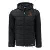 Atlanta United FC Cutter & Buck Evoke Hybrid Eco Softshell Recycled Full-Zip Hooded Jacket - Black - Side View