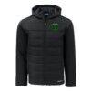 Austin FC Cutter & Buck Evoke Hybrid Eco Softshell Recycled Full-Zip Hooded Jacket - Black - Side View