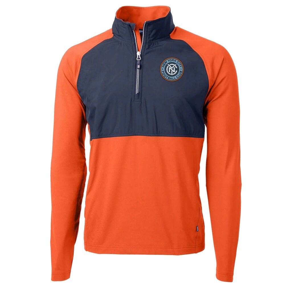 New York City FC Cutter & Buck Adapt Eco Knit Hybrid Recycled Quarter-Zip Pullover Top