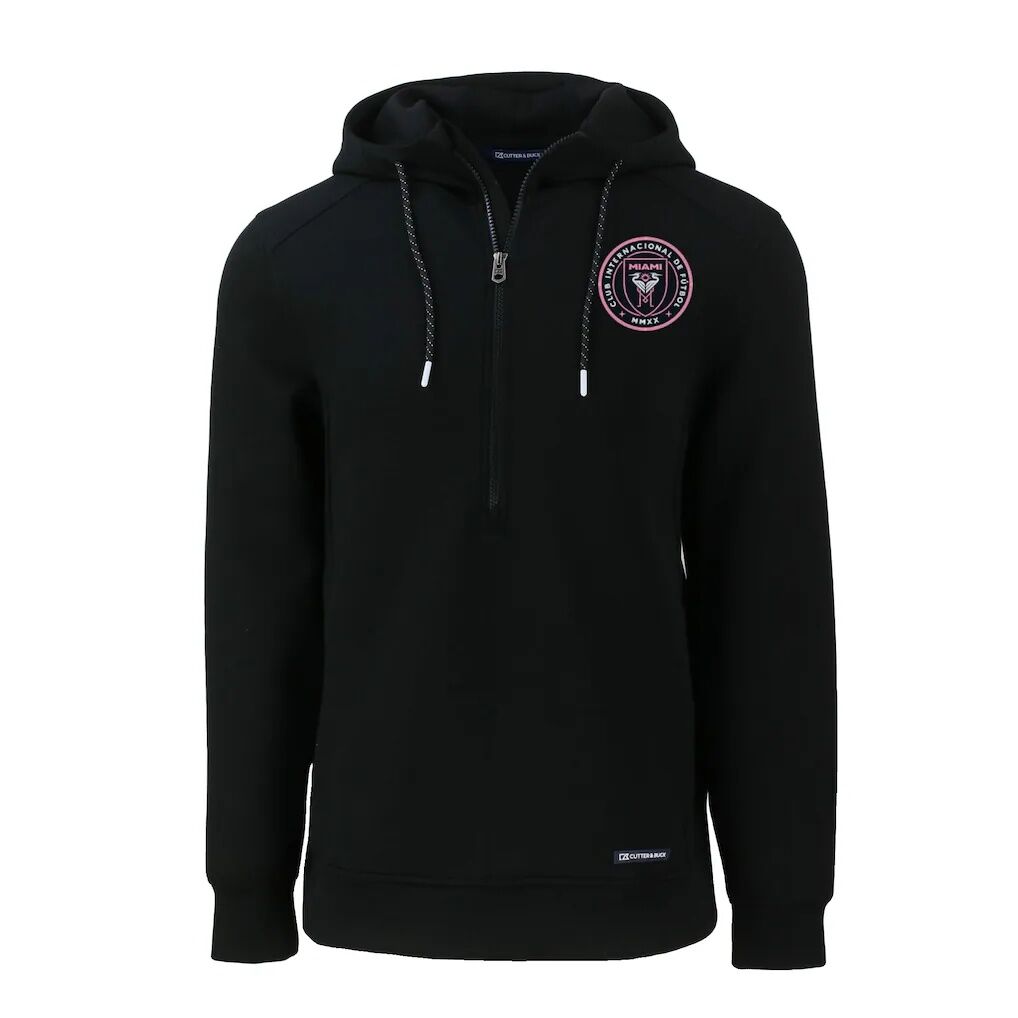 Inter Miami CF Cutter & Buck Roam Eco Half-Zip Recycled Pullover Hoodie