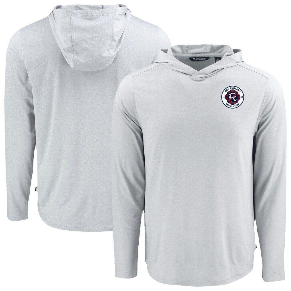 New England Revolution Cutter & Buck Coastline Epic Comfort Eco Recycled Long Sleeve Hoodie T-Shirt