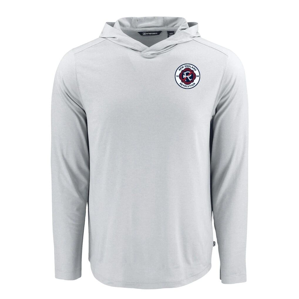 New England Revolution Cutter & Buck Coastline Epic Comfort Eco Recycled Long Sleeve Hoodie T-Shirt
