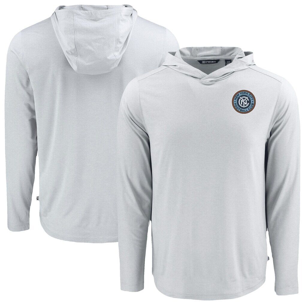 New York City FC Cutter & Buck Coastline Epic Comfort Eco Recycled Long Sleeve Hoodie T-Shirt