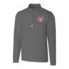 New York Red Bulls Cutter & Buck Traverse Stretch Eco Quarter-Zip Pullover Top - Gray - Side View