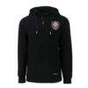 Orlando City SC Cutter & Buck Roam Eco Half-Zip Recycled Tri-Blend Half-Zip Hoodie - Black - Side View