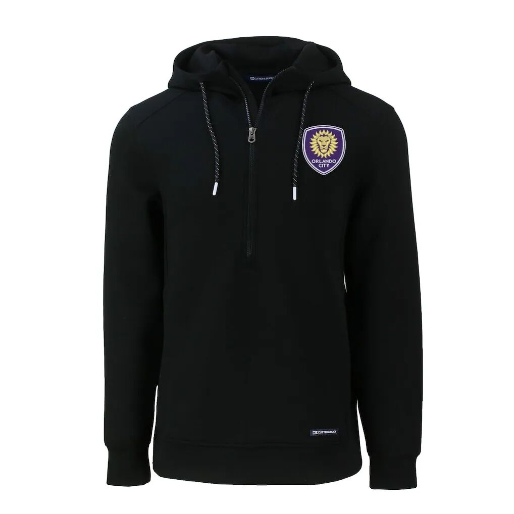Orlando City SC Cutter & Buck Roam Eco Half-Zip Recycled Tri-Blend Half-Zip Hoodie