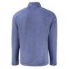 San Jose Earthquakes Cutter & Buck Peshastin Eco Fleece Recycled Raglan Half-Zip Top - Heather Blue - Detail View