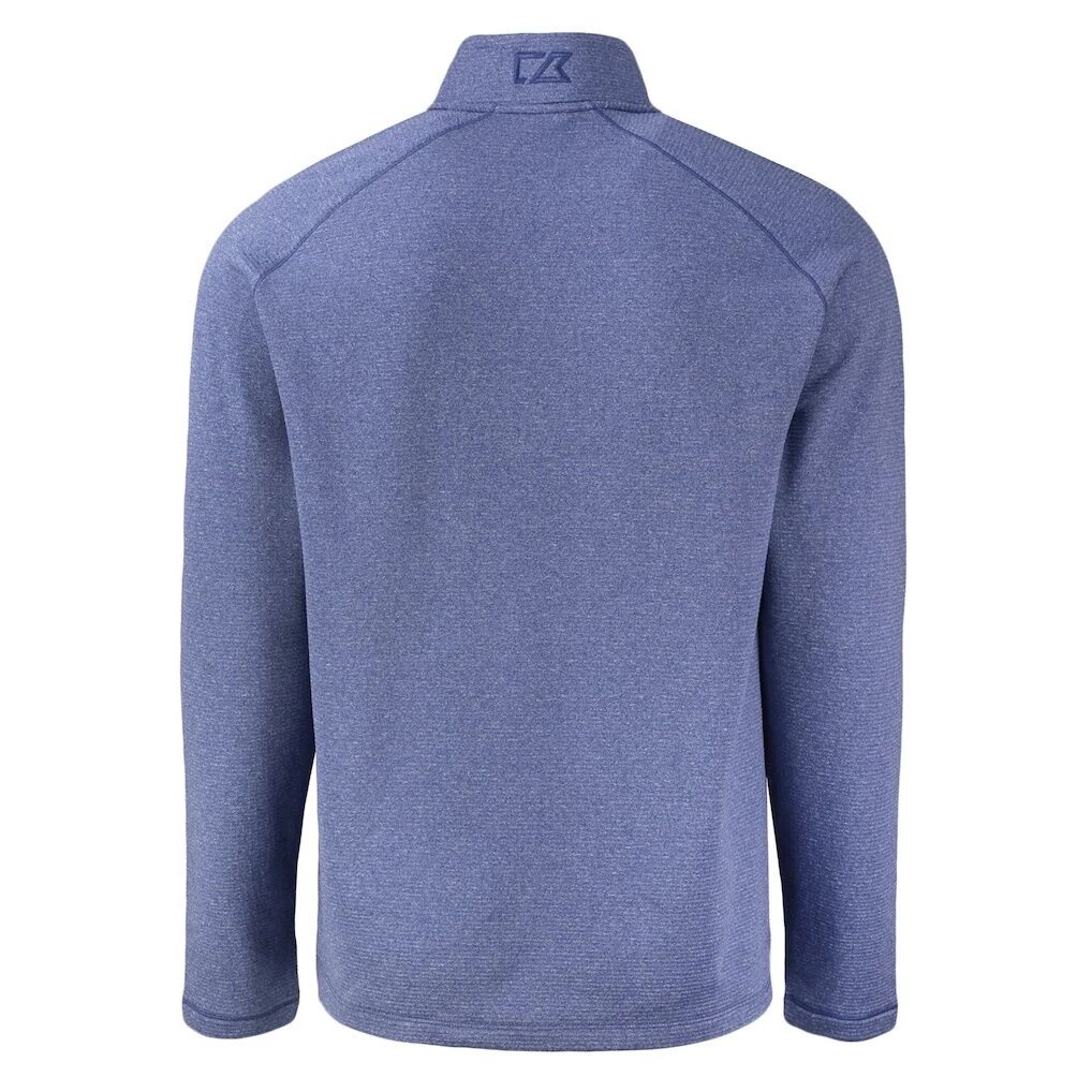 San Jose Earthquakes Cutter & Buck Peshastin Eco Fleece Recycled Raglan Half-Zip Top - Heather Blue