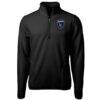 San Jose Earthquakes Cutter & Buck Cascade Eco Fleece Quarter-Zip Jacket - Black - Side View