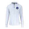 CF Montreal Cutter & Buck Women's Daybreak Eco Recycled Half-Zip Hoodie - White - Side View