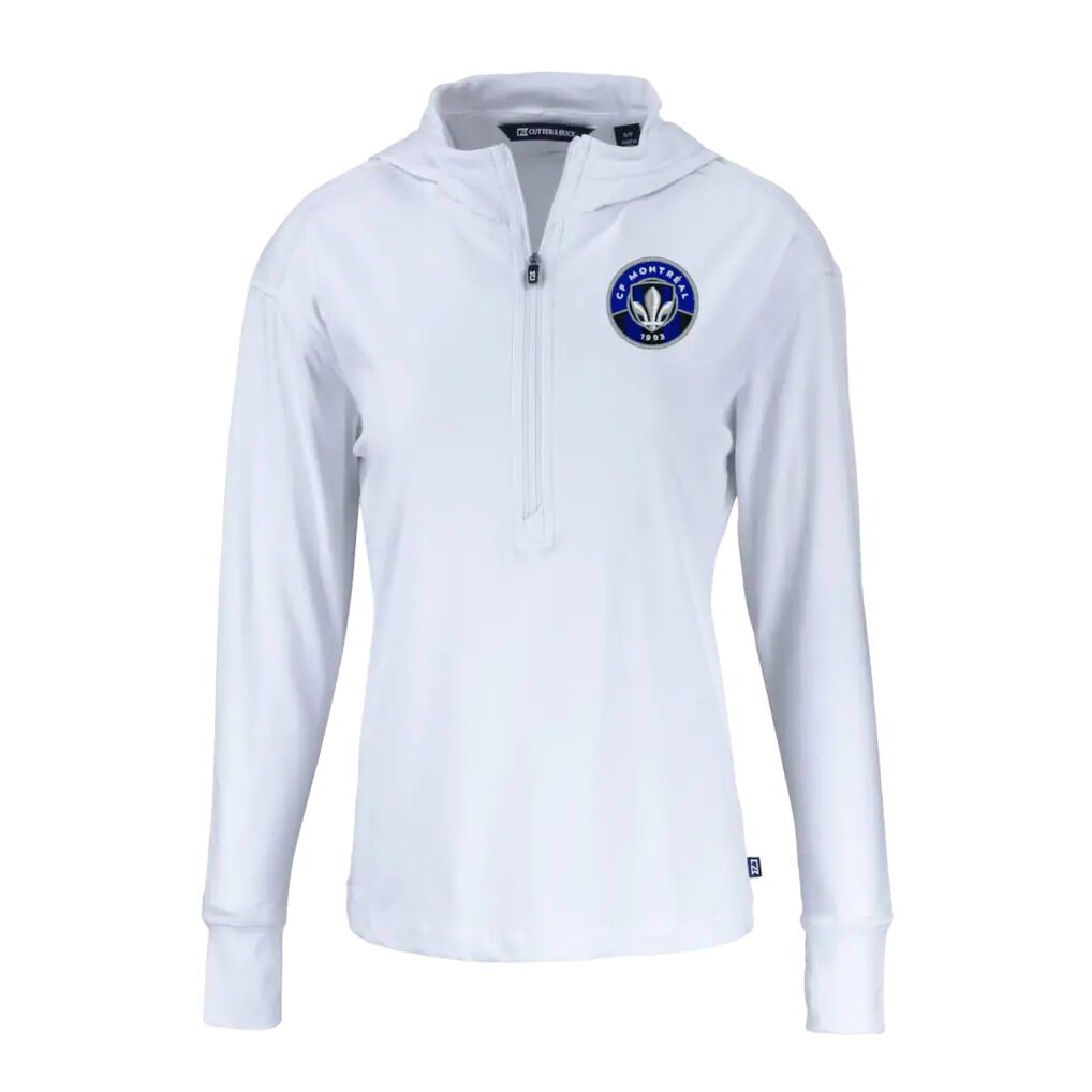CF Montreal Cutter & Buck Women's Daybreak Eco Recycled Half-Zip Hoodie