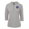CF Montreal Cutter & Buck Women's Virtue Eco Pique Recycled Half-Zip Pullover Hoodie - Gray - Side View