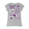 Abilene Christian University Wildcats Vive La Fete Girls Youth Impressions Artwork Fitted T-Shirt - Gray - Detail View