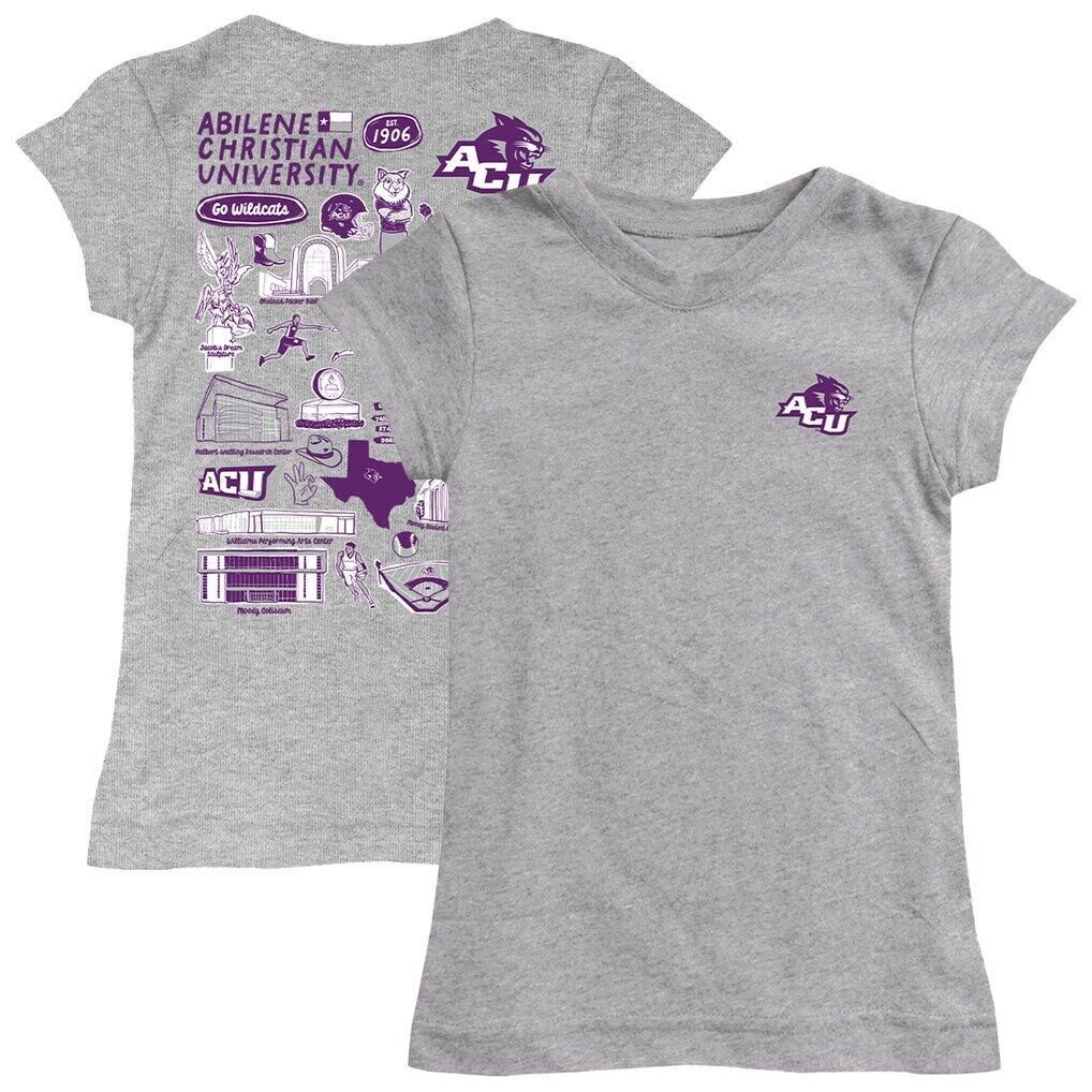 Abilene Christian University Wildcats Vive La Fete Girls Youth Impressions Artwork Fitted T-Shirt