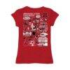 Arkansas State Red Wolves Vive La Fete Youth Impressions Artwork Fitted T-Shirt - Scarlet - Detail View